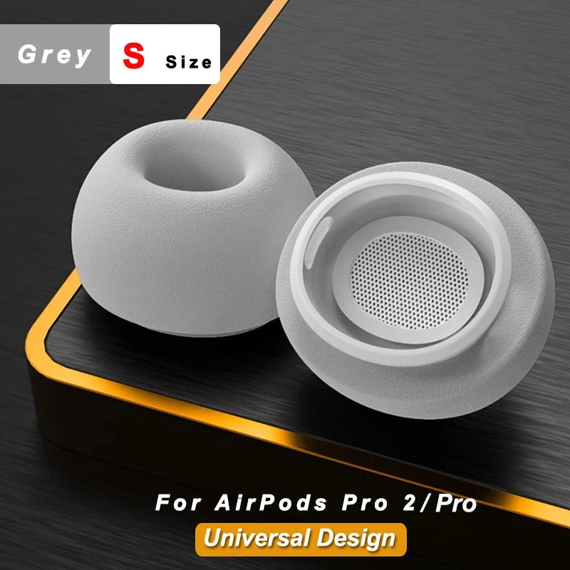 Memory Foam Ear Tips for Pro True Wireless Earbuds — Anti-Slip Earbud Cushions (S/M/L), Washable, Noise-Isolating