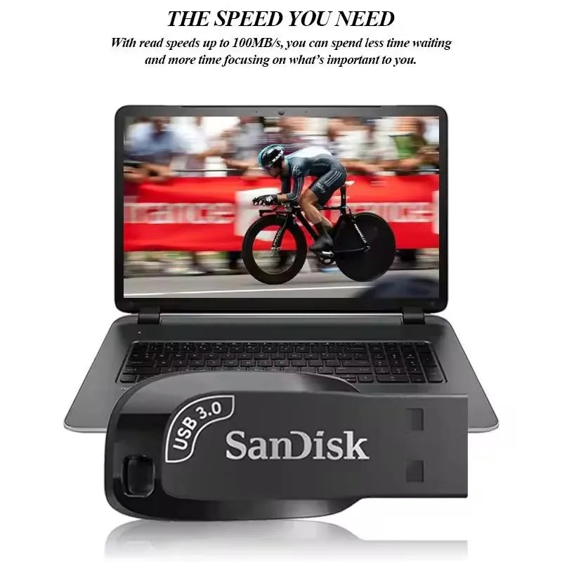 Ultra Shift USB 3.2 Flash Drive - 32GB / 64GB / 128GB Encrypted Portable USB Thumb Drive for PC
