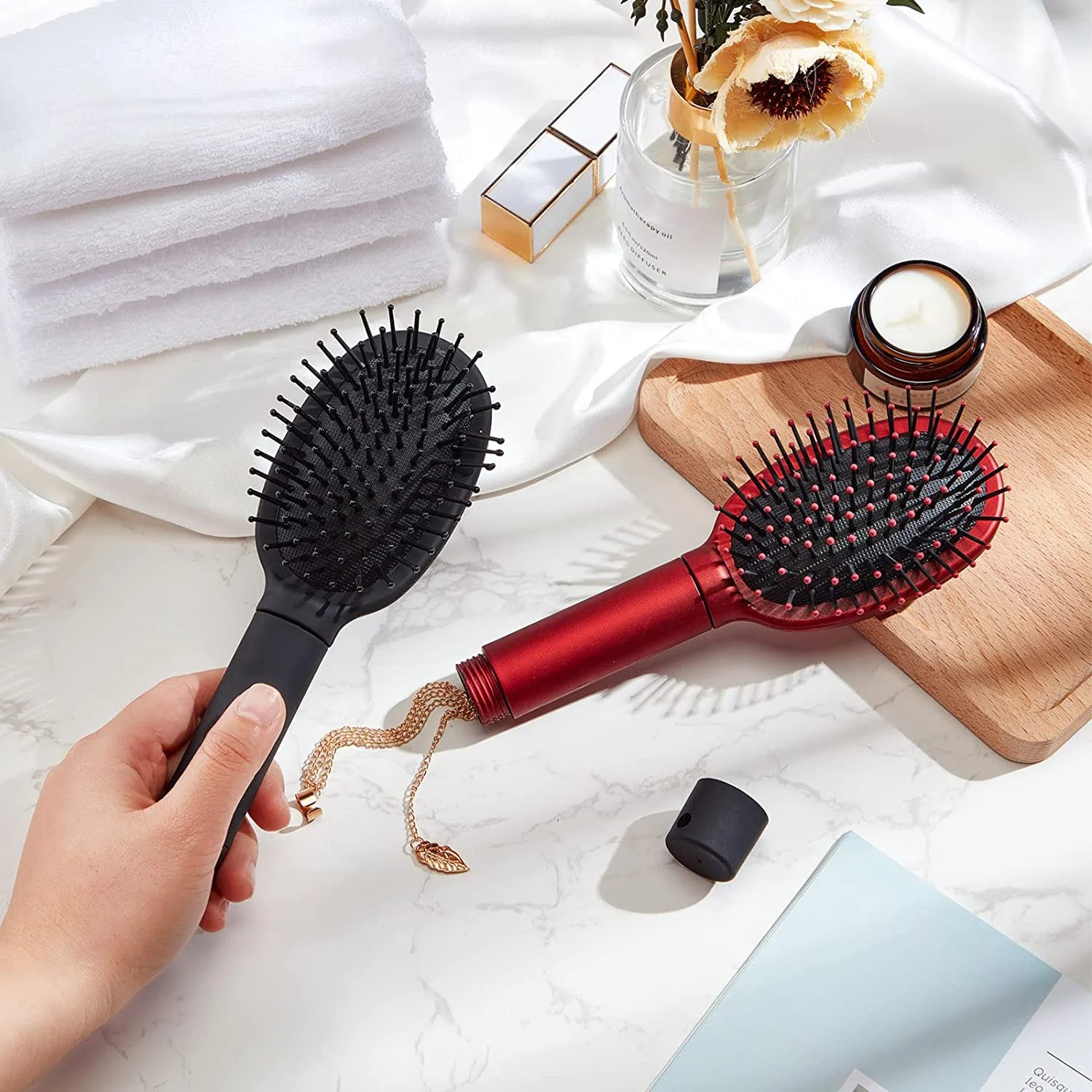 Hidden Stash Hair Brush Safe - Discreet Diversion Hair Comb with Secret Compartment for Cash, Jewelry & USB