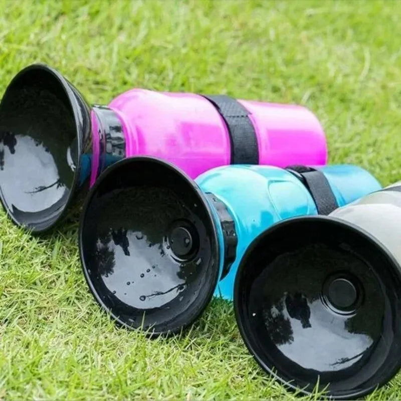 500ml (16.9oz) Portable Dog & Cat Travel Water Bottle with Built-In Drinking Bowl