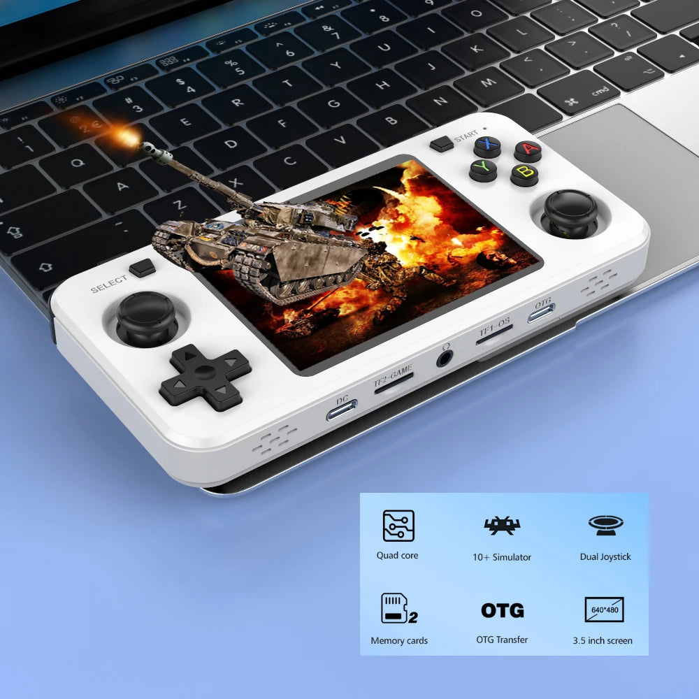 Horizontal Retro Handheld Game Console 3.5-inch (8.9 cm) Portable Pocket Player 64GB - 15,000+ Classic Games