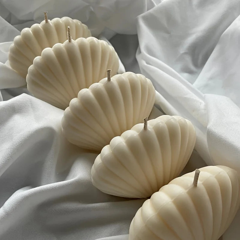 1-Pack 3D Shell Silicone Mold for Scented Candles, DIY Aromatherapy, Wax & Clay Crafts