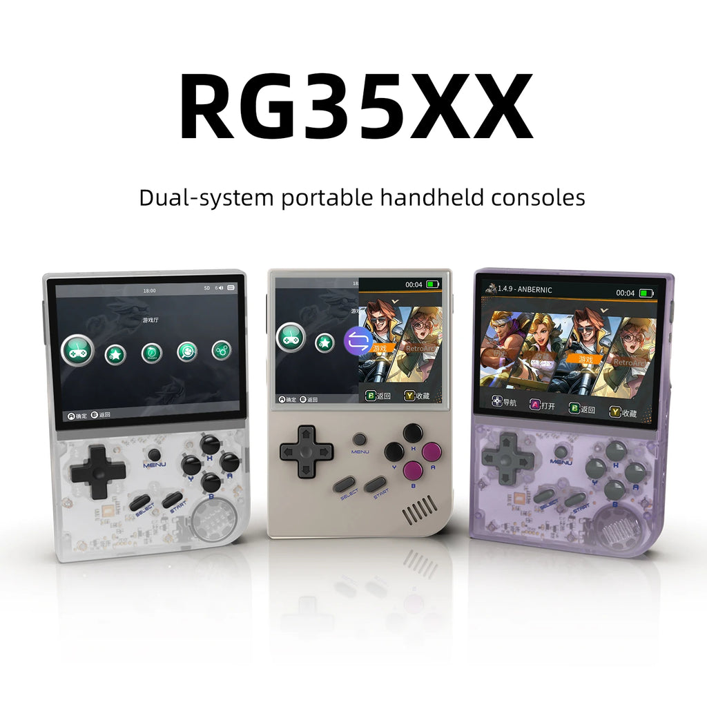 3.5-inch (89 mm) IPS Retro Handheld Gaming Console – Dual Linux OS (GarlicOS), 2600mAh Battery, 64GB Built-in, Up to 512GB Expandable, HDMI TV Output