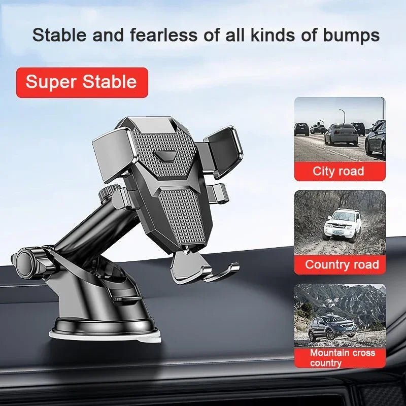 Universal Suction Car Phone Holder 360° Windshield & Dashboard Mount for iPhone, Samsung, Xiaomi