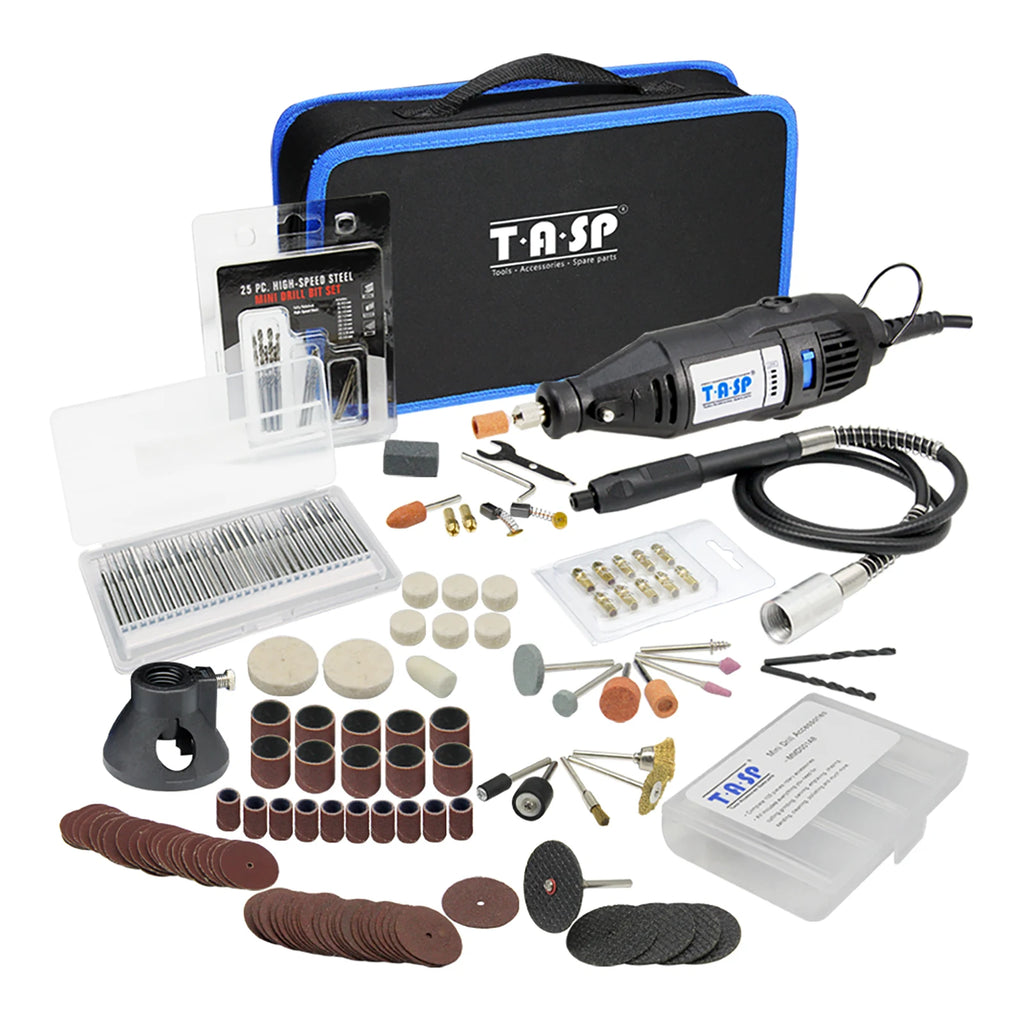 130W Electric Rotary Tool Kit – Variable Speed Mini Drill Engraver with 175-Piece Accessory Set