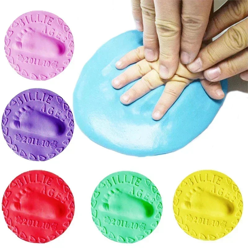 Baby Footprint Clay Kit Air-Dry 3D Hand & Footprint Keepsake DIY Non-Toxic Souvenir