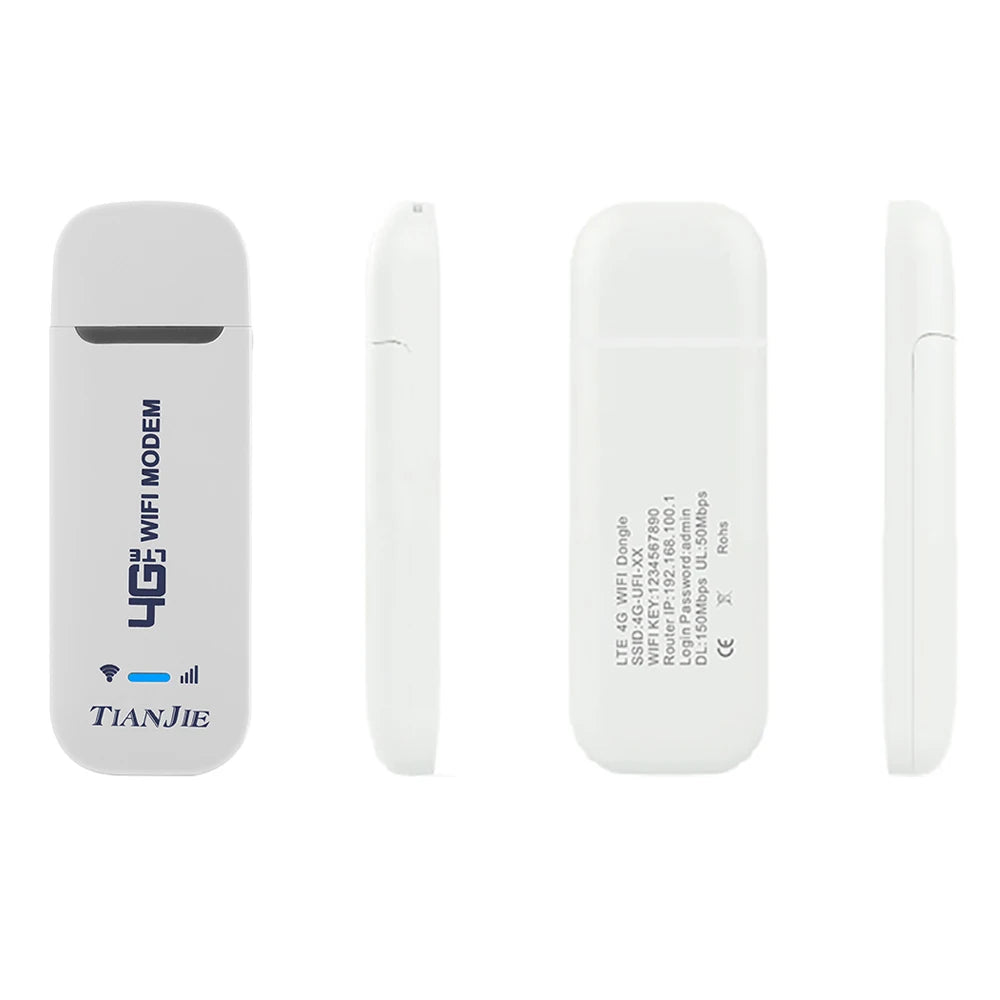 4G MiFi LTE Portable WiFi 6 Pocket Router 3000mAh Mobile Hotspot SIM for Business & Gaming