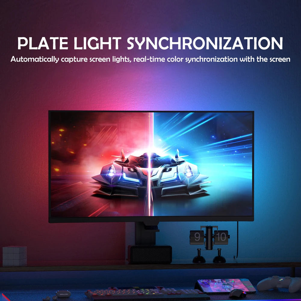 RGB Monitor Backlight LED Strip – App & Music Sync Ambient Lighting for Gaming, PC & Room Decor
