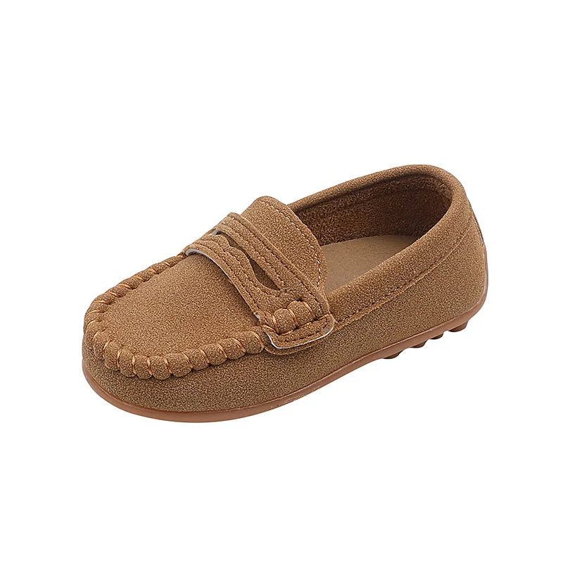 Toddler & Kids Moccasin Loafers Soft Leather Slip-On Non-Slip Tassel Casual Shoes