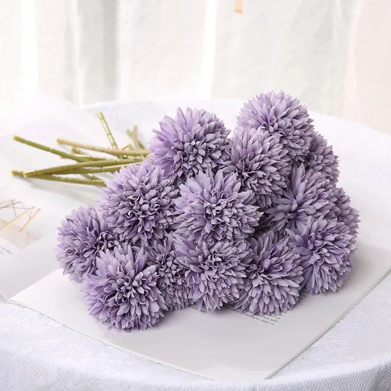 3/6-Piece Silk Hydrangea Artificial Flower Bouquet - Boho Stems for Home, Bedroom & Wedding Decor