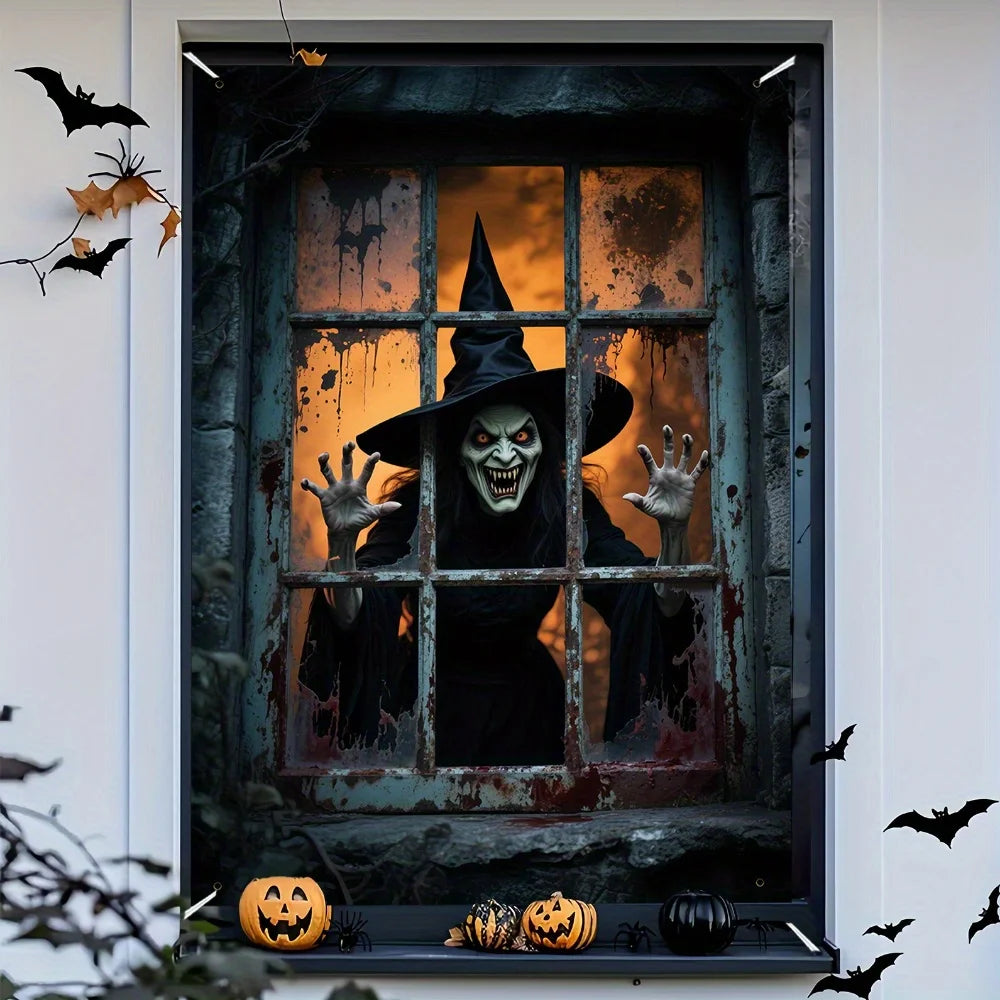 Halloween witch party banner, view 4