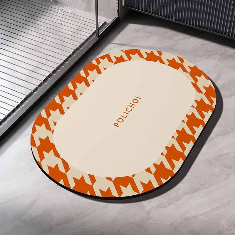 Diatomite Quick-Dry Bath Mat – Absorbent Anti-Slip Bathroom Rug, Washable Shower & Toilet Floor Mat, Multiple Sizes 30×40 to 60×90 cm (11.8×15.7 to 23.6×35.4 in)