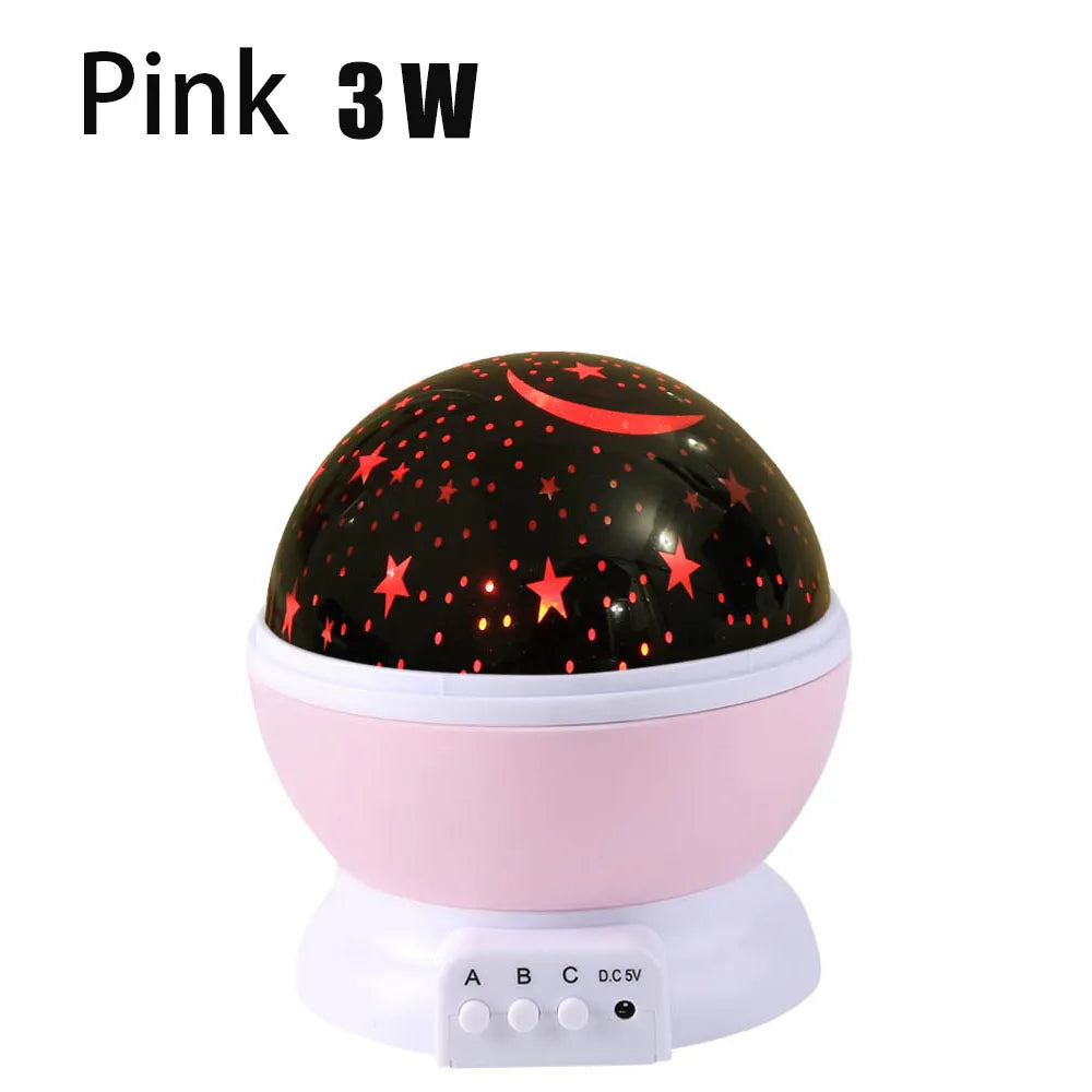 Rotating Star Projector Night Light – LED Galaxy & Moon Lamp for Kids Bedroom, Soothing Sleep Light & Gift for Girls and Boys