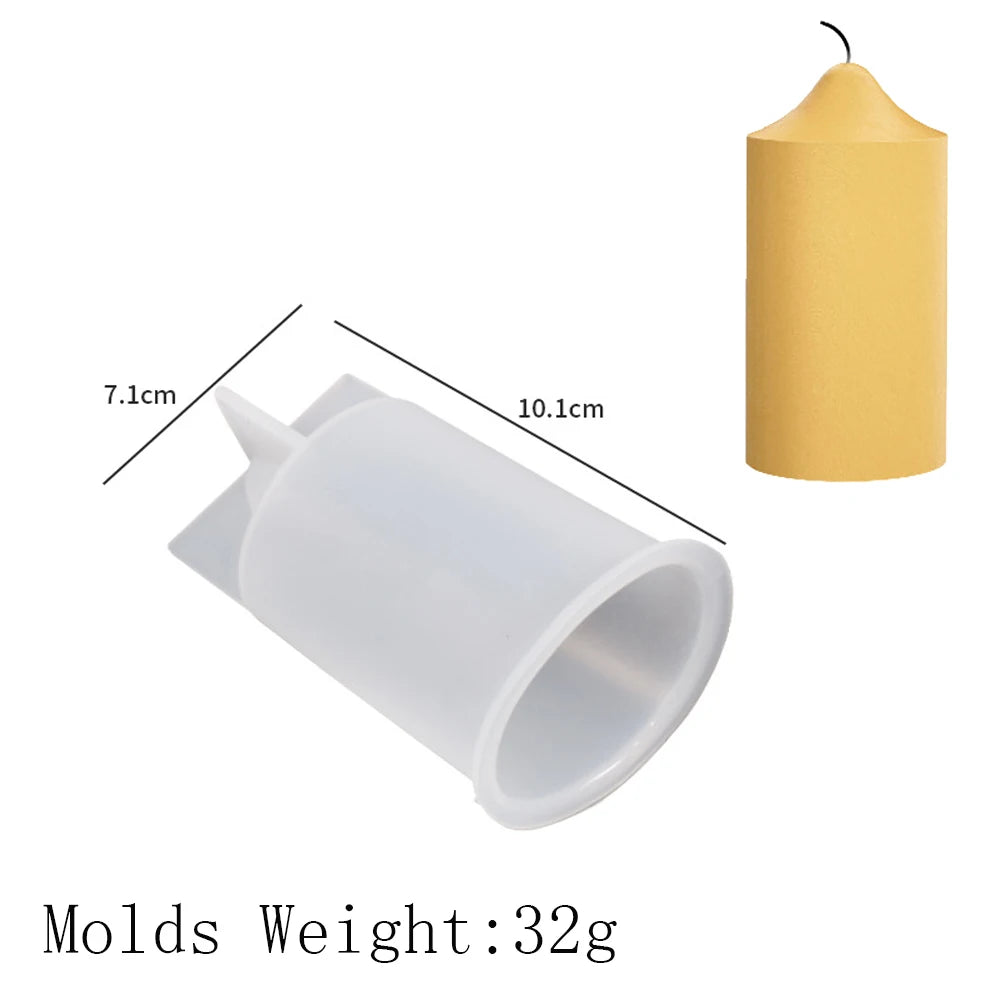 3D Vertebra Cylinder Silicone Candle Mold — DIY Plaster & Epoxy Resin Craft Mold for Wedding & Home Decor