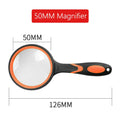 10X Handheld Reading Magnifier 50mm (1.97 in) Lens — Portable Magnifying Glass for Kids & Seniors, Reading & Nature Exploration