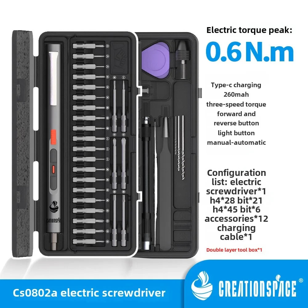 Cordless Mini Electric Drill and Screwdriver Set Brushless 3.6V 32W Dual-Purpose Power Tool