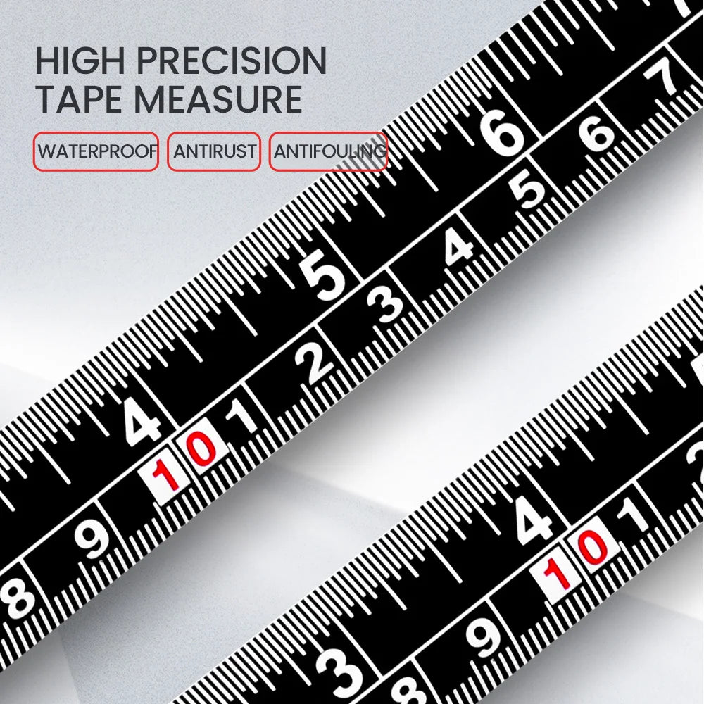 High Precision Waterproof Tape Measure — 3m/5m/7.5m (9.8ft/16.4ft/24.6ft) Thickened Anti-Corrosion Retractable Ruler for Woodworking & DIY