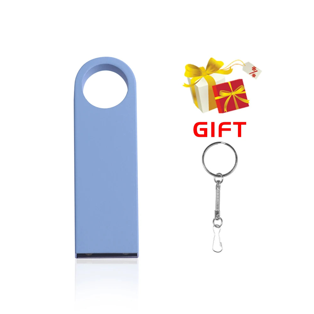 Metal USB 2.0 Flash Drive Pen Drive 4/8/16/32/64/128GB – Portable USB Stick, Waterproof & Antimagnetic