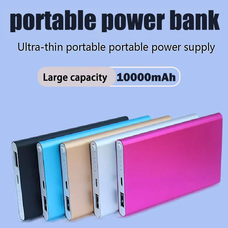 10000mAh 20W Ultra-Thin Power Bank (0.39in / 9.9mm) Portable Fast Charger External Battery for Smartphones