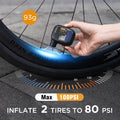 Mini Portable Rechargeable Bike Pump 100 PSI USB-C Air Inflator for Schrader & Presta Valves