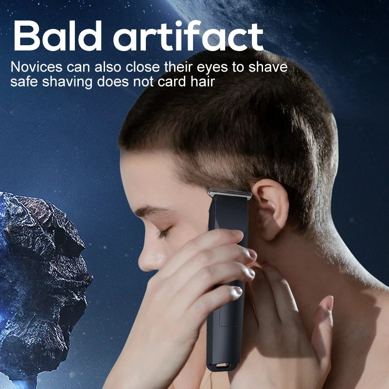 USB Rechargeable Cordless Hair Clipper and Beard Trimmer with Adjustable Cutter Head for Men