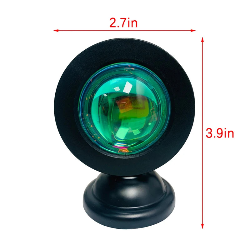 LED USB Sunset Lamp Projector Portable Mood Night Light for Bedroom, Living Room & Photography