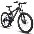 Dual Full-Suspension Mountain Bike 24/26/27.5-Inch (61/66/69.9 cm) 21-Speed Disc Brakes Unisex