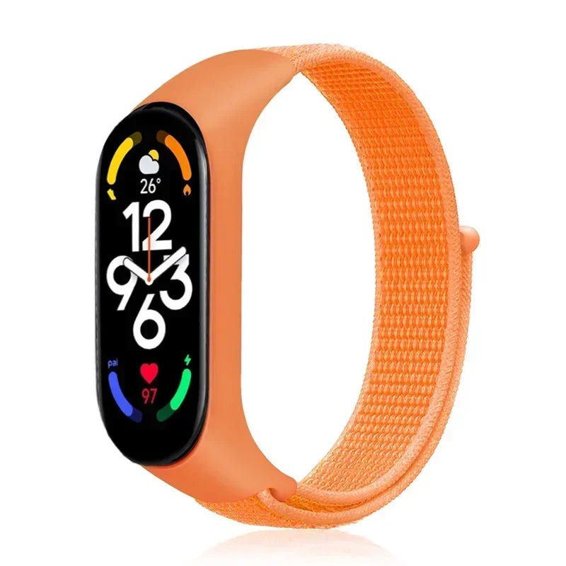 Nylon Loop Replacement Strap for Smart Fitness Tracker – Soft Adjustable Breathable Woven Wristband