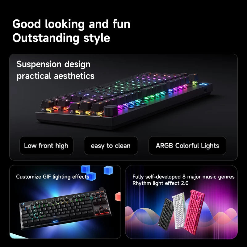 78-Key Hot-Swap Mechanical Gaming Keyboard with Magnetic Switches, PBT Keycaps & RGB USB