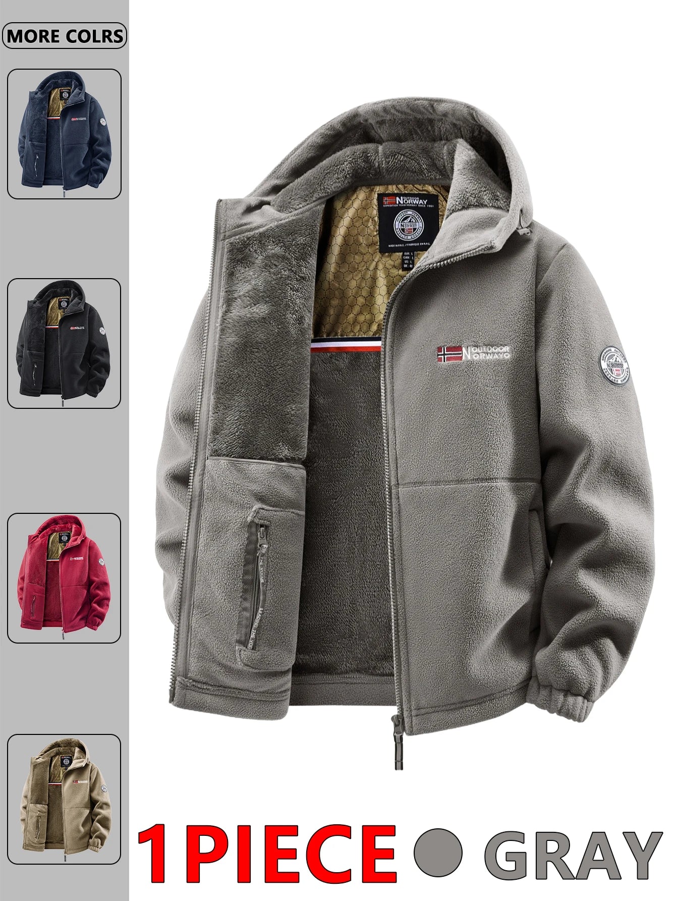 Men's Autumn Winter Hooded Jacket - Casual Outdoor Coat for Travel, Commuting & Streetwear