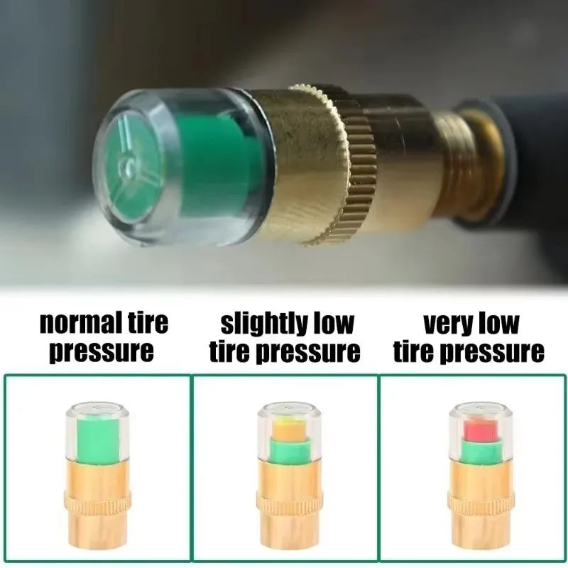 Tire Pressure Indicator Valve Caps for Car Motorcycle Bicycle (1/4/8 Pack)