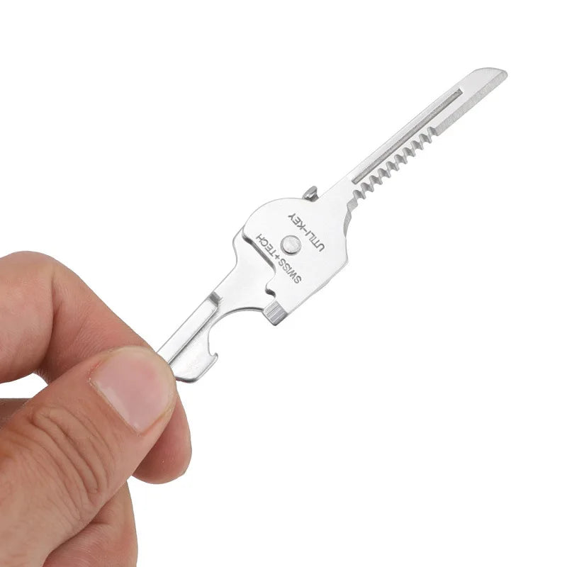6-in-1 Folding EDC Keychain Tool - Pocket Pliers, Screwdriver & Bottle Opener