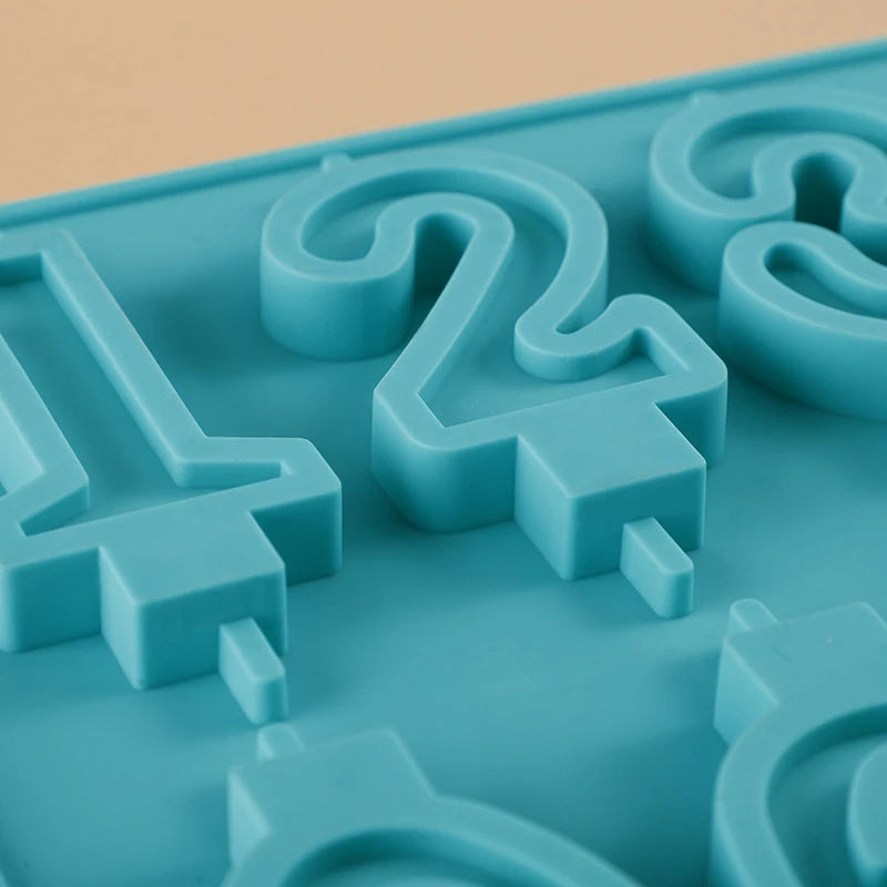3D Arabic Number Silicone Mold for Birthday Candles, Fondant & Chocolate – Cake Decorating Mold 9.8 x 8.1 x 0.4 in (25 x 20.5 x 1.1 cm)