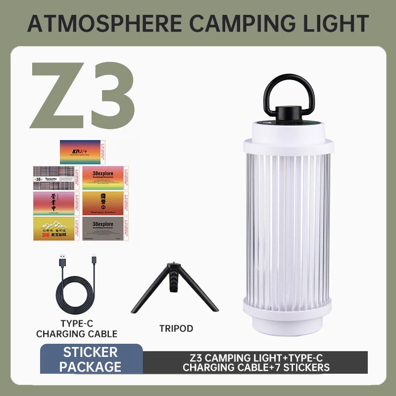 Mini Rechargeable LED Camping Lantern – 3-Mode Portable Outdoor Tent Light with Magnetic Base & USB-C