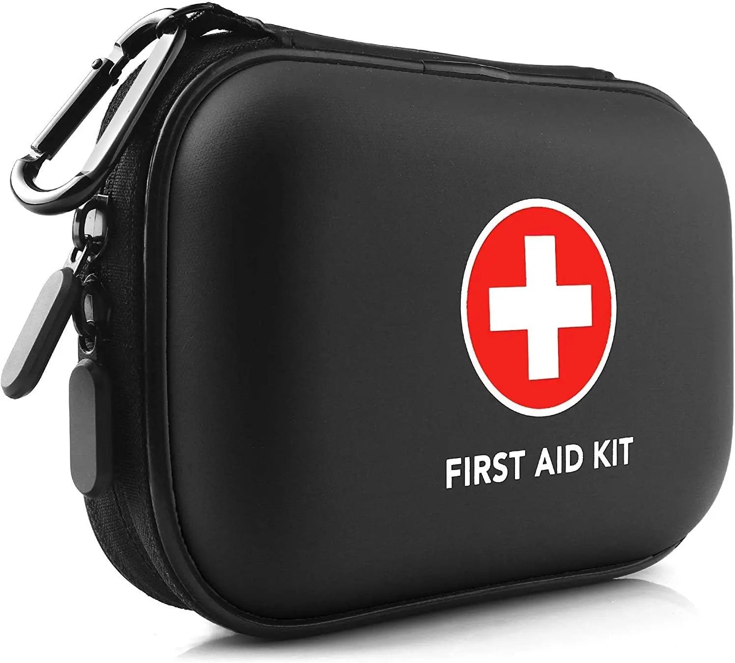 Portable EVA Hard-Shell First Aid Bag with PU Cover, Empty Travel Medical Pouch 17×12×5 cm (6.7×4.7×2 in) for Car, Home & Camping