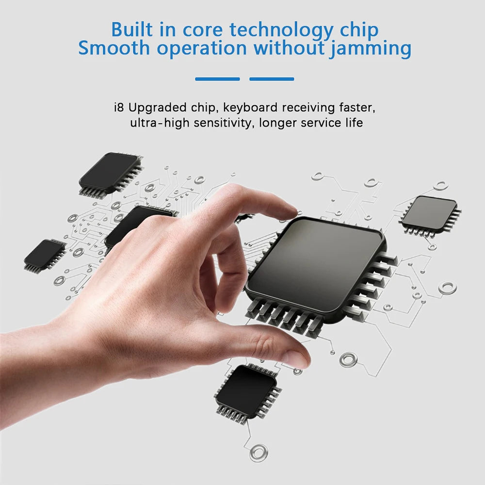 2.4G Air Mouse Touchpad Keyboard – Backlit Mini Wireless QWERTY Remote for PC & Android TV Box (Arabic, French, Spanish, Russian)