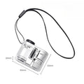 60X Pocket Magnifier with LED & UV Light - Portable Handheld Jeweler Loupe