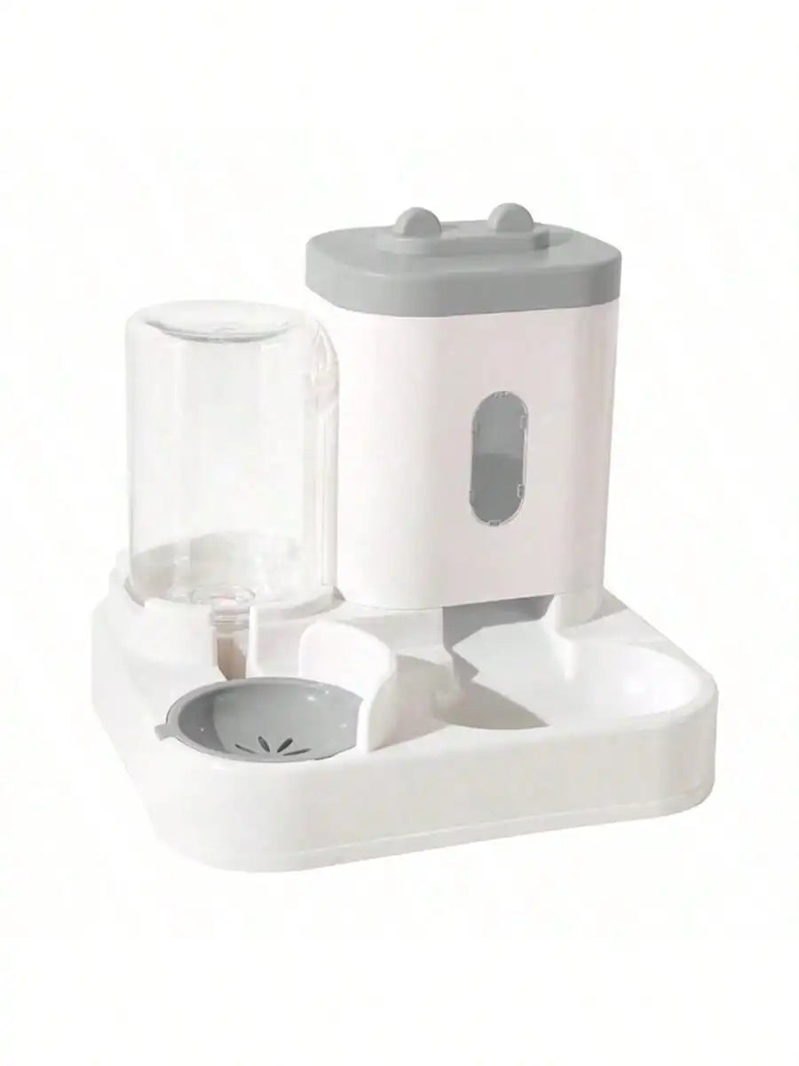 1-Pack Automatic Gravity-Fed Cat Water Dispenser & Feeder - Spill-Proof Large Capacity One-Piece Design