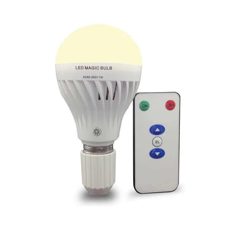 Smart E27 Rechargeable LED Emergency Bulb with IR Remote, Wireless Home Outdoor & Camping Light