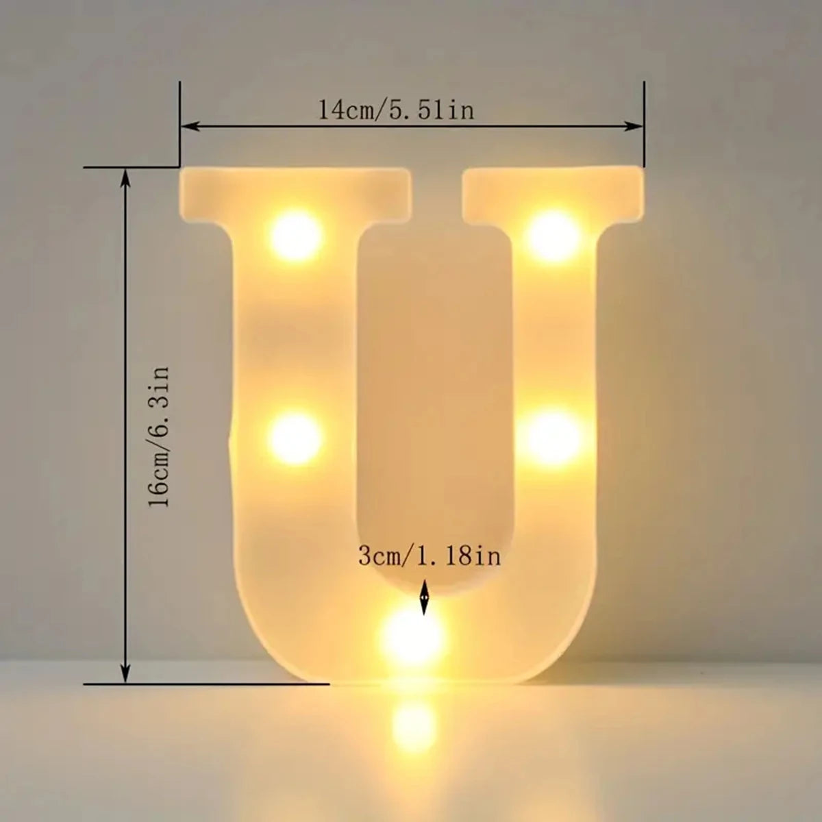 White LED Angel Night Light 6.3in (16 cm) Marquee Sign for Home, Wedding, Party & Christmas Decor