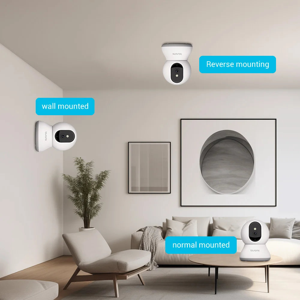 2K 360° Pet Camera for Home – Indoor Wi‑Fi PTZ Dog Camera with 2-Way Audio, Motion & Pet Detection, Night Vision
