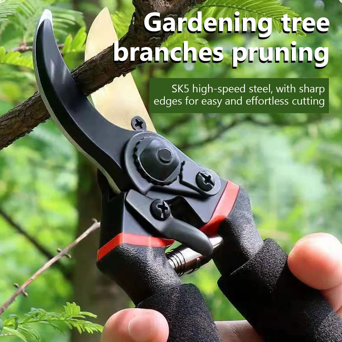 Precision Stainless Steel Pruning Shears - Ergonomic Hand Pruners for Garden, Shrubs & Orchards