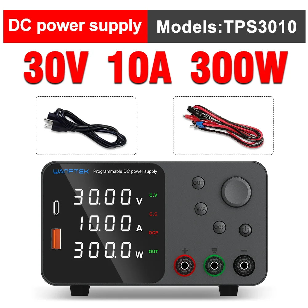 Adjustable DC Bench Power Supply 30V 10A Digital Display | 60V 5A & 120V 3A Options