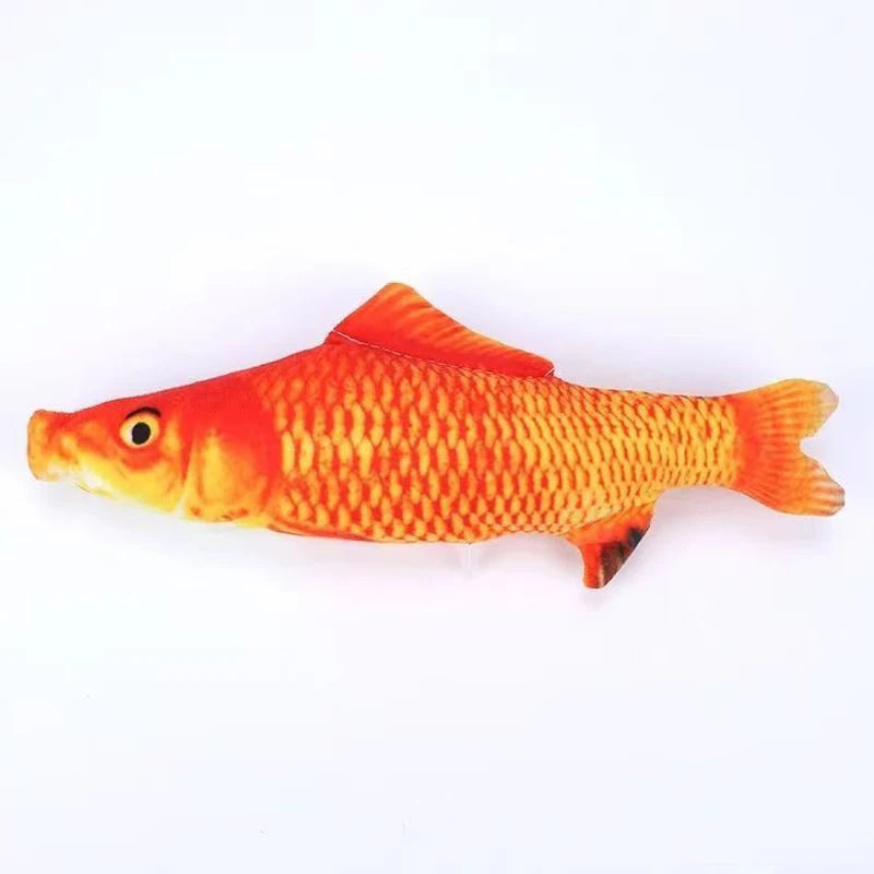 Interactive Fish Cat Toy with Catnip – Plush Kicker Pillow for Indoor Cats, 7.9 in (20 cm)