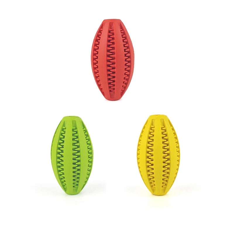 Natural Rubber Dog Chew Toy — Durable Treat-Dispensing Teeth-Cleaning Interactive Ball (9cm/3.5in & 11cm/4.3in)