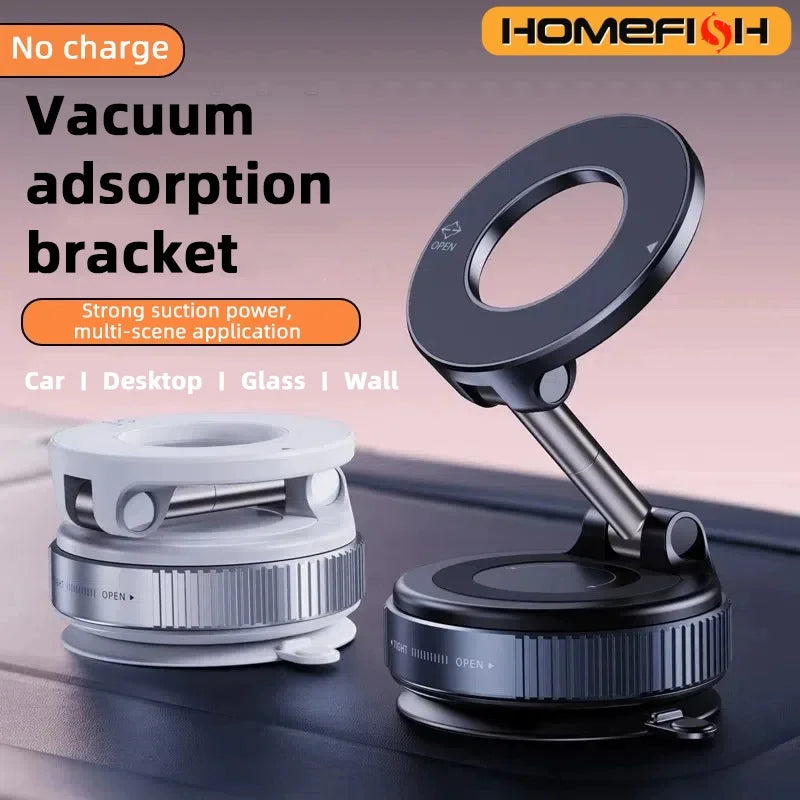 Magnetic Phone Holder – 3-Axis Rotating Mount with Strong Suction for Car, Desk & Wall