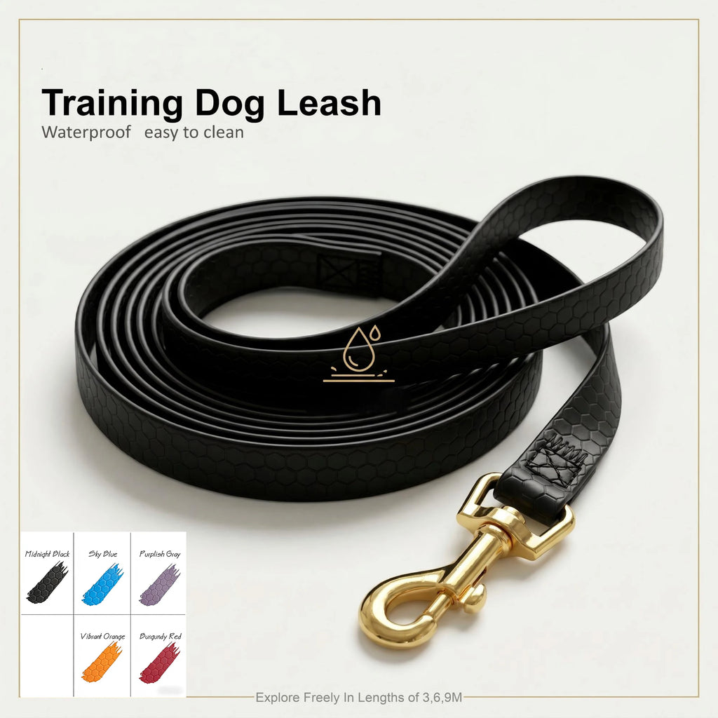 Long Waterproof PVC Dog Leash — 3m / 6m / 9m (10ft / 20ft / 30ft) Training & Walking Rope for Small, Medium & Large Dogs