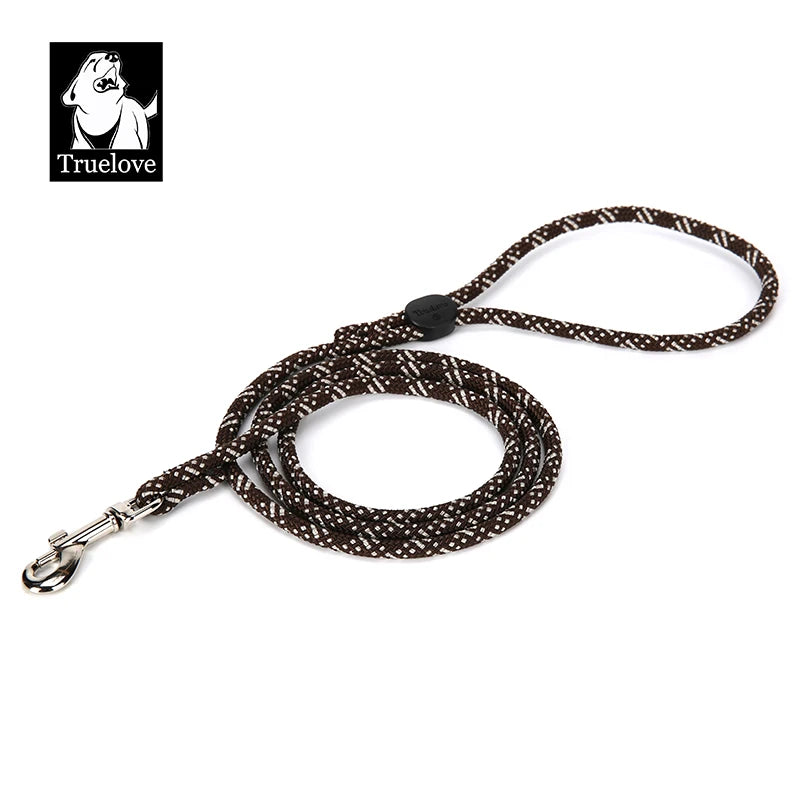 Lightweight Nylon Rope Dog Leash – 120 cm (47 in) Durable Clip for Small Dogs & Cats, Striped Outdoor Walking & Training Lead
