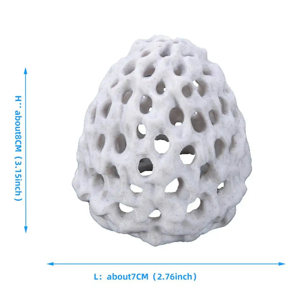 Porous Mini Shrimp Cave Aquarium Hideout – Betta & Small Fish Shelter, 2.76 x 3.15 in (7 x 8 cm)