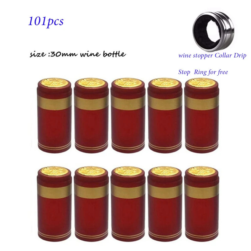 PVC Heat-Shrink Wine Bottle Capsules - Shrink Wrap Caps for Home Bottling